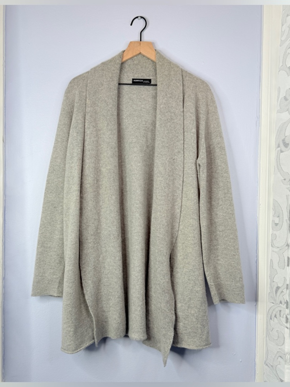 Hawick Cashmere of Scotland heater gray open sweater size L